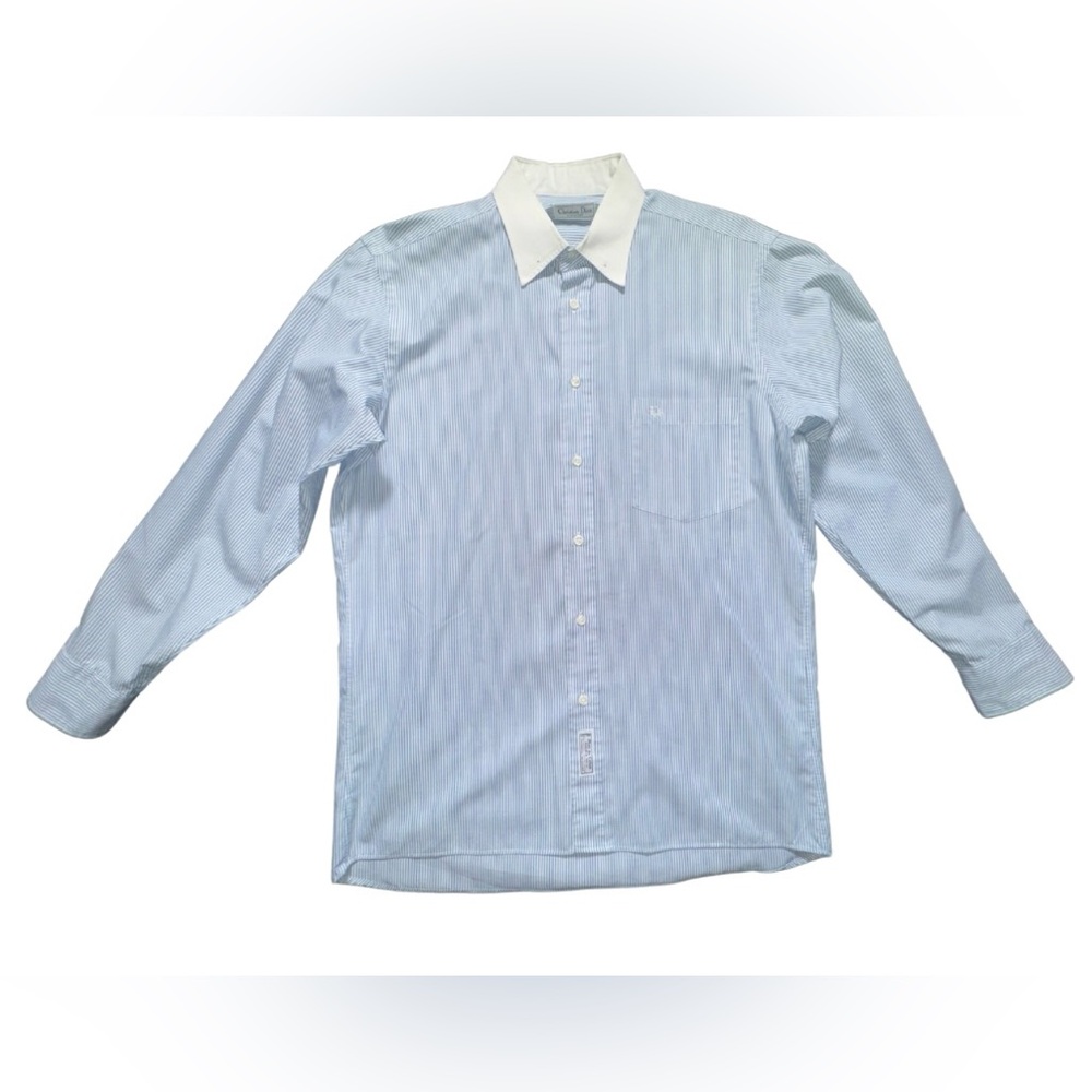 Dior Blue Striped Men's Shirt